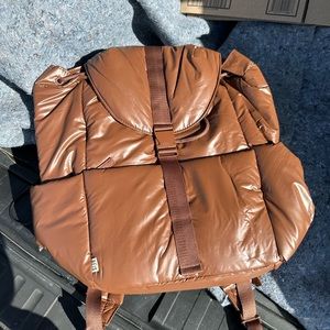 BEIS puffy cargo backpack maple